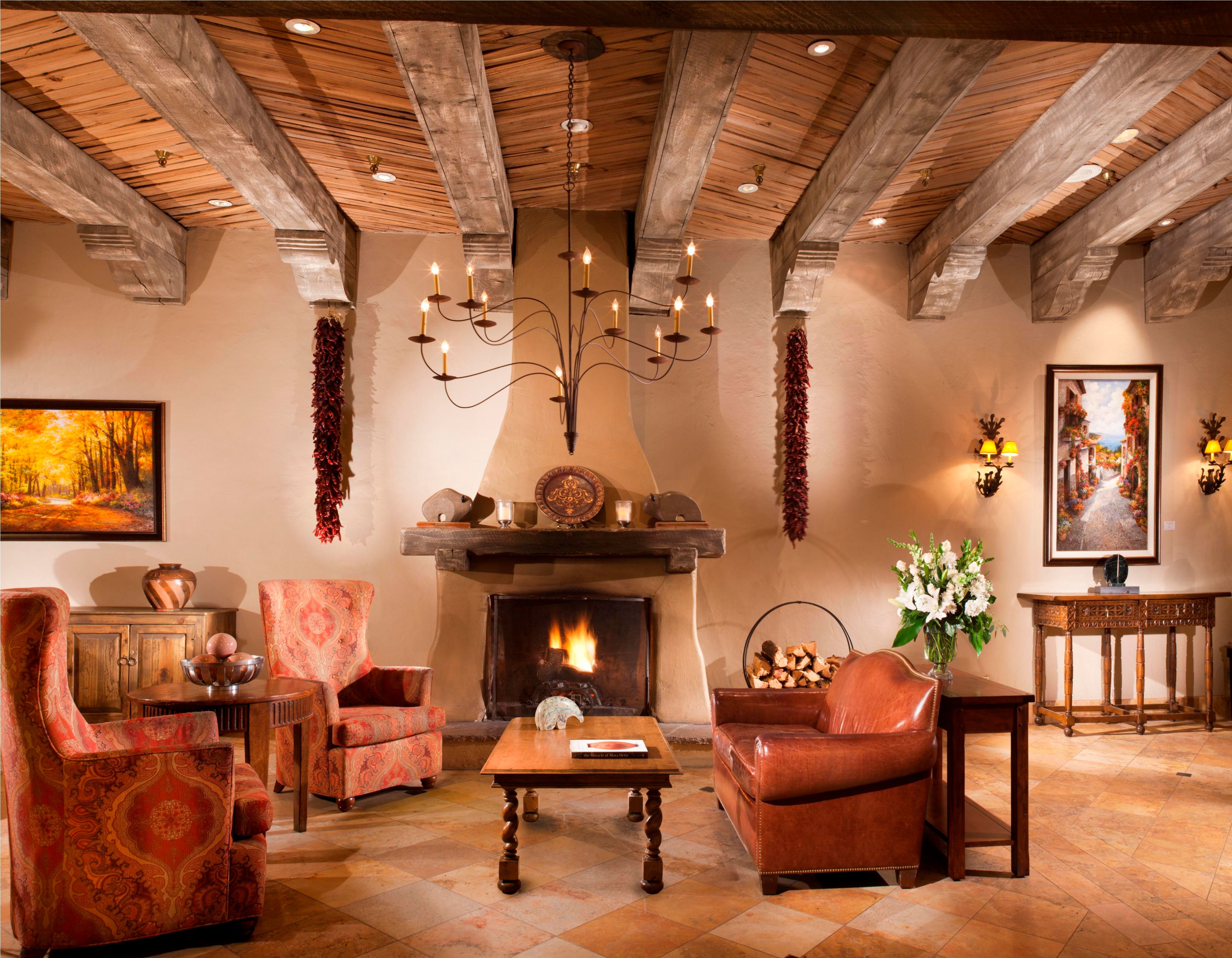 Image of Interior Lobby Lounge Area Hilton Santa Fe Historic Plaza, a member of Historic Hotels of America since 2014, located in Santa Fe, New Mexico